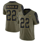 NO.Saints #22 Martin Emerson Jr. Player Olive Salute To Service Limited Game Gdoa Stitched Jerseys