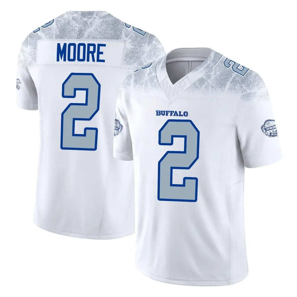 B.Bills #2 DJ Moore Player White Rivalries Collection Limited Game Gdoa Stitched Jerseys