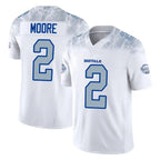 B.Bills #2 DJ Moore Player White Rivalries Collection Limited Game Gdoa Stitched Jerseys
