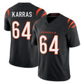 C.Bengals #64 Ted Karras Player Black Vapor F.U.S.E. Limited Home Game Gdoa Stitched Jerseys