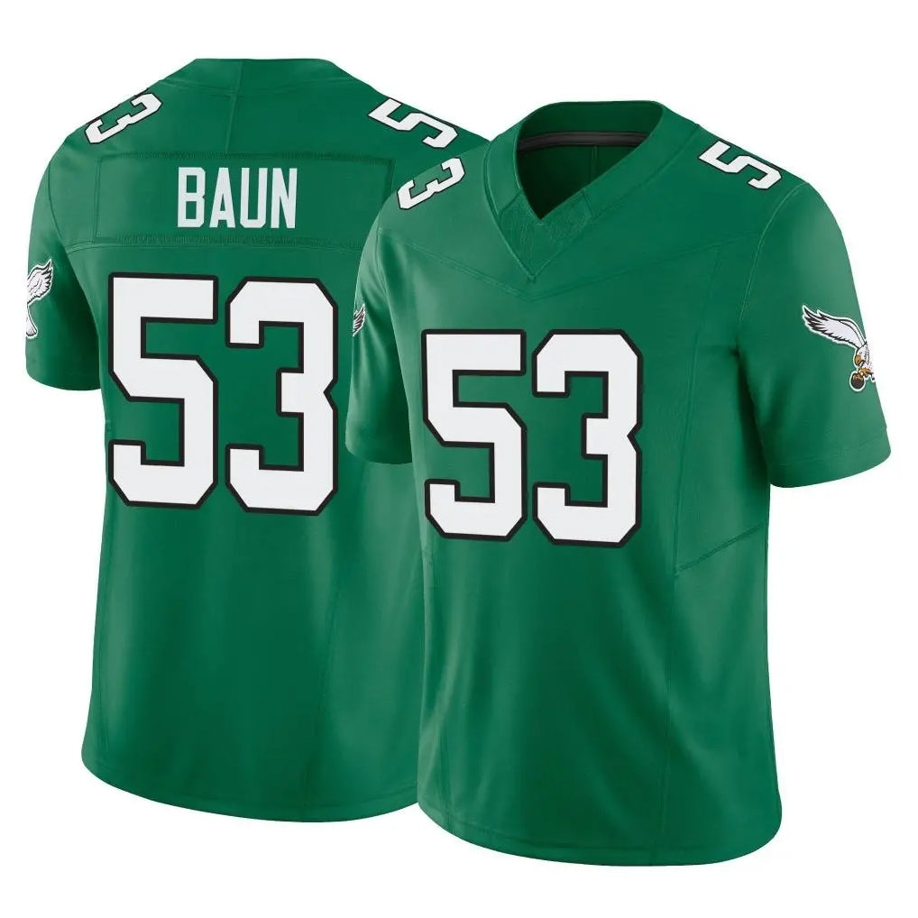 P.Eagles #53 Zack Baun Player Green Kelly Alternate Vapor F.U.S.E. Home Game Gdoa Stitched Jerseys
