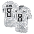 T.Titans #18 Cor'Dale Flott Player Arctic Camo Limited Salute to Service Home Game Gdoa Stitched Jerseys