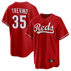 C.Reds #35 Jose Trevino Player Red Home Game Gdoa Stitched Jerseys