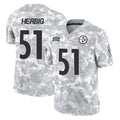 P.Steelers #51 Nick Herbig Player Arctic Camo Limited Salute To Service Home Game Gdoa Stitched Jerseys