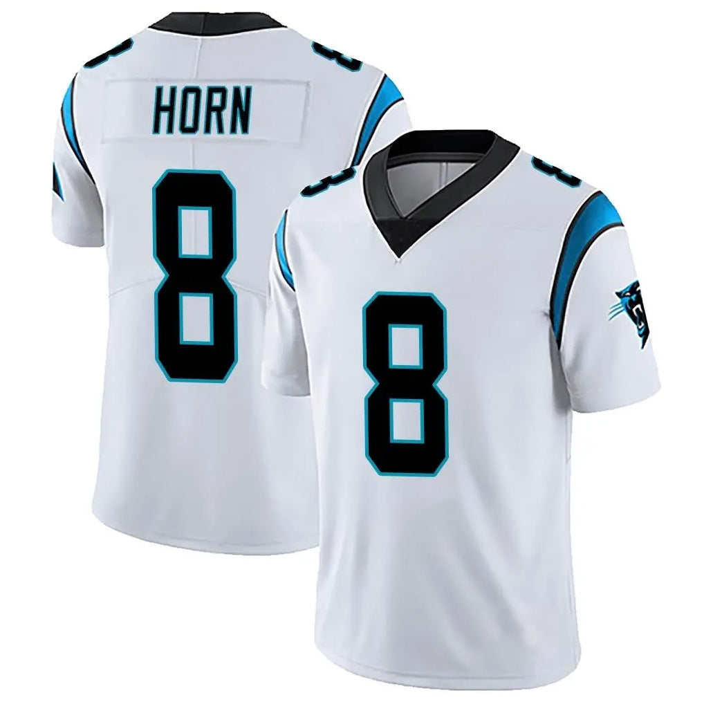 C.Panthers #8 Jaycee Horn Player White Vapor Untouchable Limited Game Gdoa Stitched Jerseys