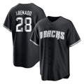 A.Diamondbacks #28 Nolan Arenado Player Black Game Home Gdoa Stitched Jerseys