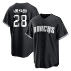 A.Diamondbacks #28 Nolan Arenado Player Black Game Home Gdoa Stitched Jerseys