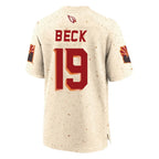 A.Cardinals #19 Carson Beck Player Cream Rivalries Collection Game Gdoa Stitched Jerseys