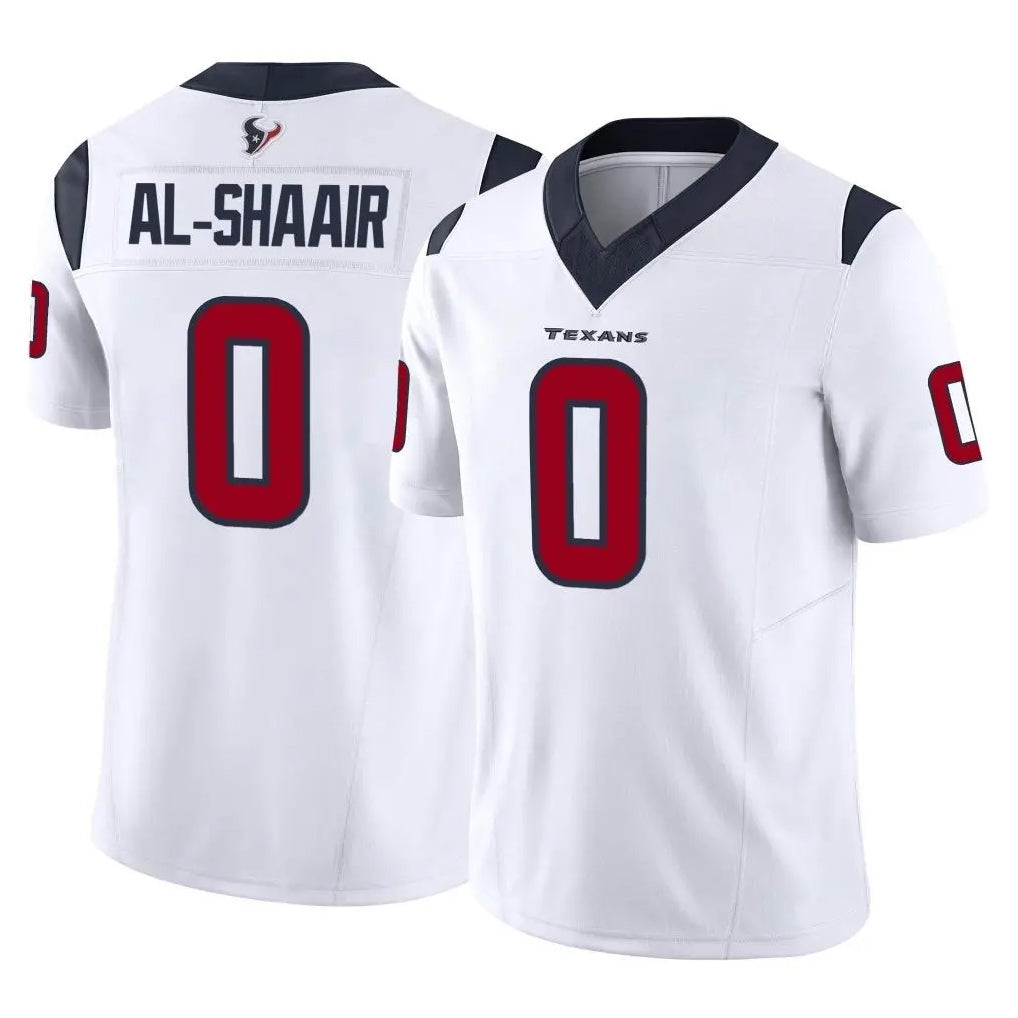 H.Texans #0 Azeez Al-Shaair Player White Limited Vapor F.U.S.E. Home Game Gdoa Stitched Jerseys