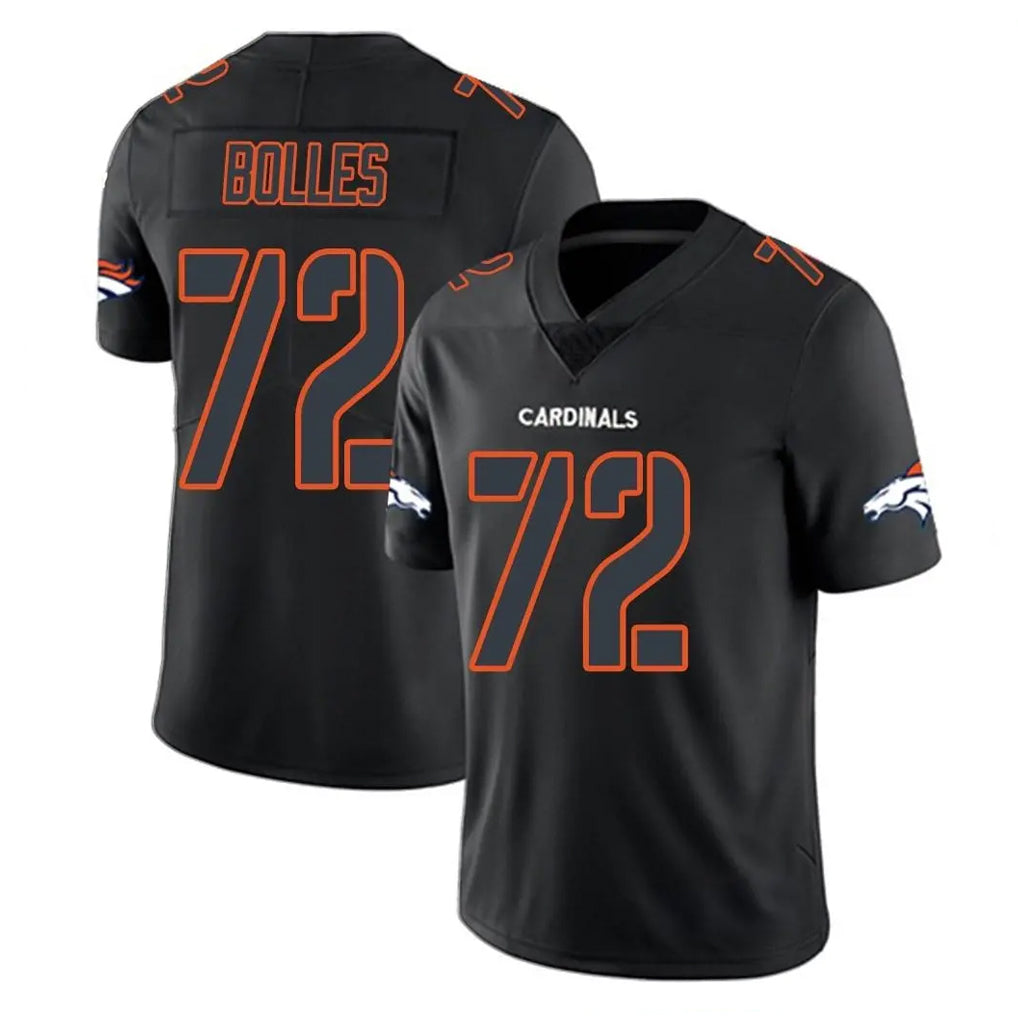 D.Broncos #72 Garett Bolles Player Black Impact Limited Game Gdoa Stitched Jerseys