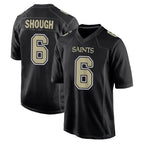 NO.Saints #6 Tyler Shough Player Black Carbon Fashion Home Game Gdoa Stitched Jerseys
