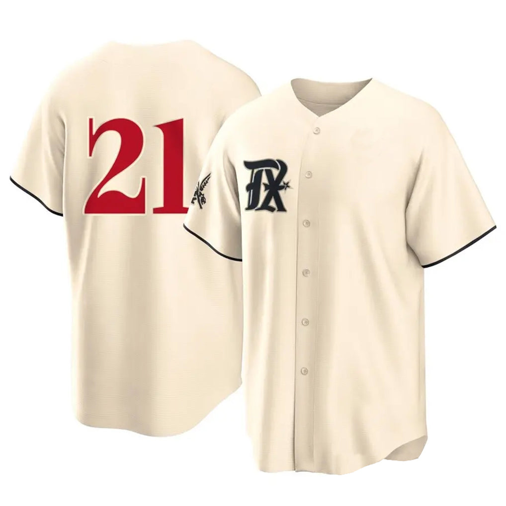 T.Rangers #21 Jake Burger Player Cream City Connect Limited Fdoa Stitched Jerseys