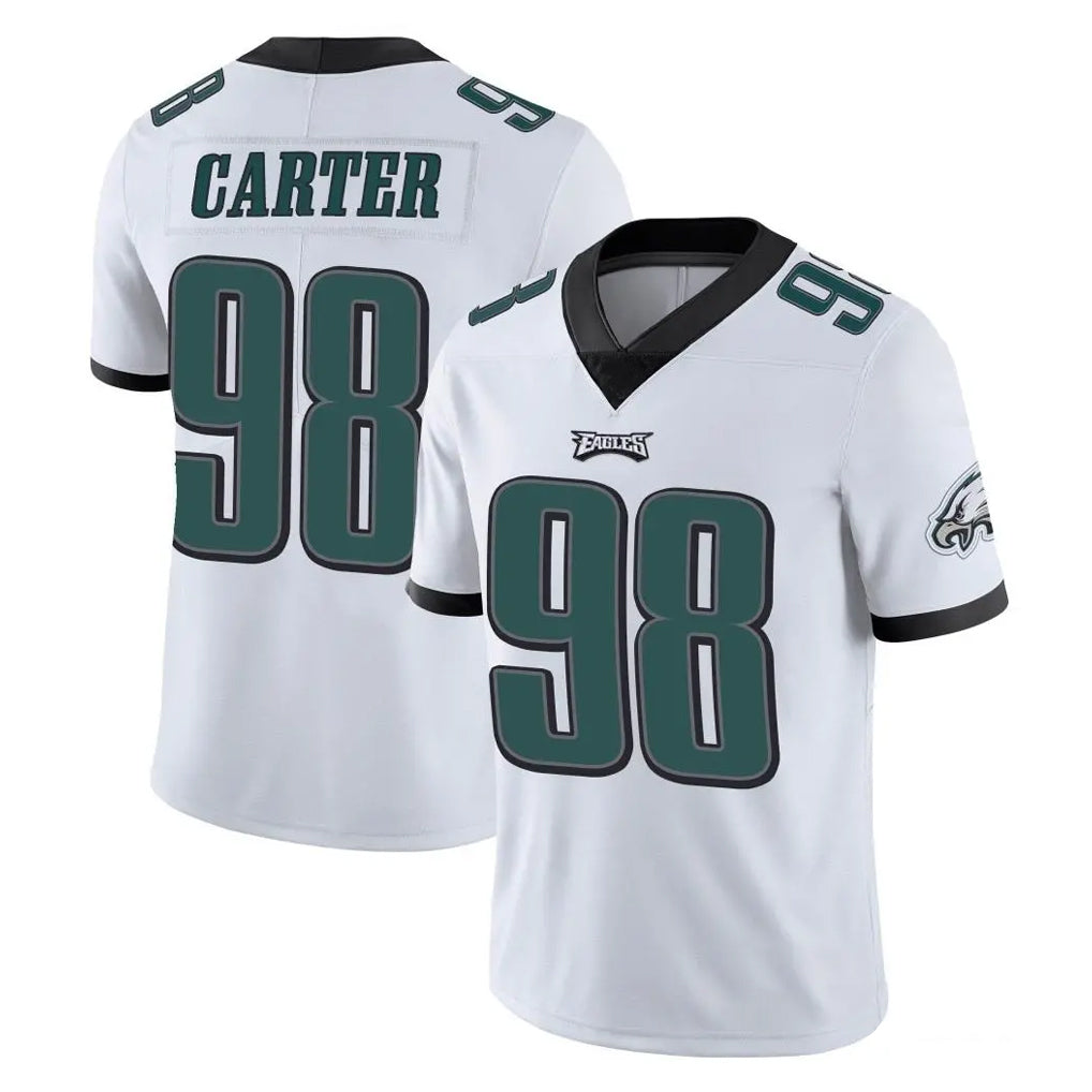P.Eagles #98 Jalen Carter Player White Limited Vapor Untouchable Home Game Gdoa Stitched Jerseys