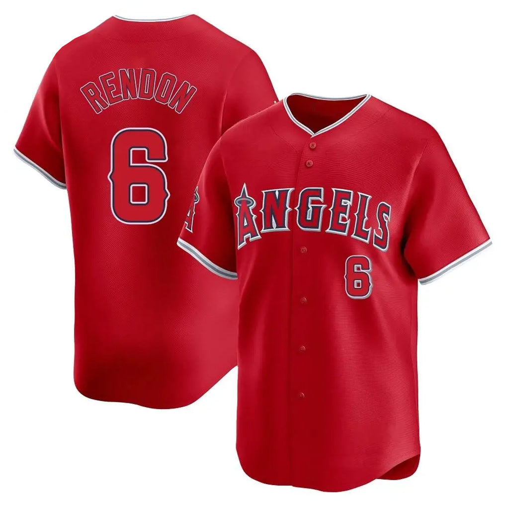 LA.Angels #6 Anthony Rendon Player Red Home Limited Fdoa Stitched Jerseys