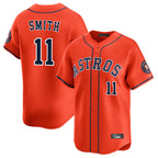 H.Astros #11 Cam Smith Player Orange Home Limited Gdoa Stitched Jerseys