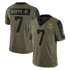 M.Vikings #7 Byron Murphy Jr. Player Olive Salute To Service Limited Game Gdoa Stitched Jerseys