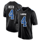 D.Lions #4 D.J. Reed Player Black Fashion Home Game Gdoa Stitched Jerseys