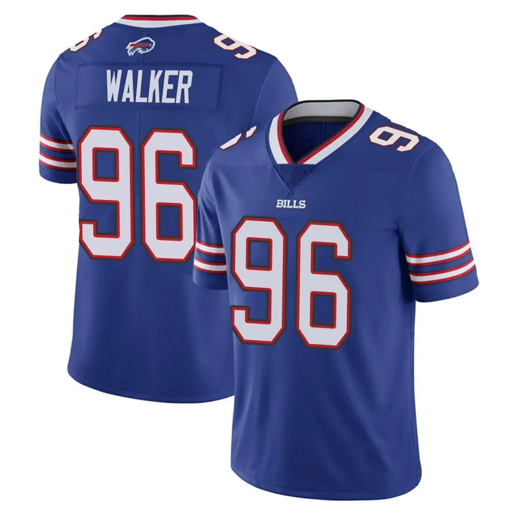 B.Bills #96 Deone Walker Player Royal Vapor Untouchable Limited Gdoa Stitched Jerseys