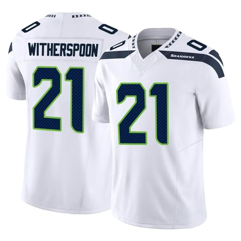 S.Seahawks #21 Devon Witherspoon Player White Limited Vapor F.U.S.E. Home Game Gdoa Stitched Jerseys
