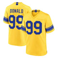 LA.Rams #99 Aaron Donald Player Gold Classic Sol Home Game Gdoa Stitched Jerseys