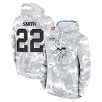 MN.Vikings #22 Harrison Smith Player Arctic Camo Salute to Service Pullover Hoodies Limited Game Gdoa Stitched Jerseys