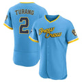 M.Brewers #2 Brice Turang Player Light Blue City Connect Home Limited Elite Fdoa Stitched Jerseys