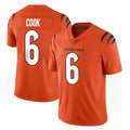C.Bengals #6 Brian Cook Player Orange Vapor Untouchable Limited Home Game Gdoa Stitched Jerseys
