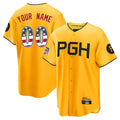 Custom P.Pirates Gold City Connect USA 250 Fourth of July Limited Home Game Any Name & Number Gdoa Stitched Jerseys