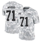 NY.Jets #71 Josh Myers Player Arctic Camo Salute to Service Limited Game Gdoa Stitched Jerseys