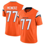 D.Broncos #77 Quinn Meinerz Player Orange Vapor F.U.S.E. Limited Home Game Gdoa Stitched Jerseys
