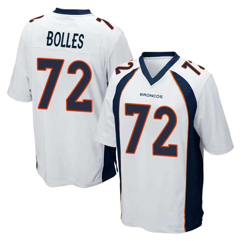 D.Broncos #72 Garett Bolles Player White Game Gdoa Stitched Jerseys