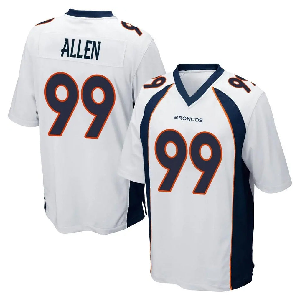 D.Broncos #99 Zach Allen Player White Game Gdoa Stitched Jerseys