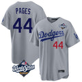 LA.Dodgers #44 Andy Pages Player Gray World Series Game Home Fdoa Stitched Jerseys