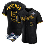 LA.Dodgers #5 Freddie Freeman Player Black World Series Snake Skin City Limited Elite Home Fdoa Stitched Jerseys