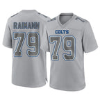 IN.Colts #79 Bernhard Raimann Player Gray Atmosphere Fashion Home Game Gdoa Stitched Jerseys