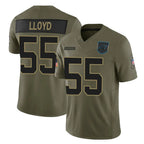 C.Panthers #55 Devin Lloyd Player Olive Salute to Service Limited Home Game Gdoa Stitched Jerseys