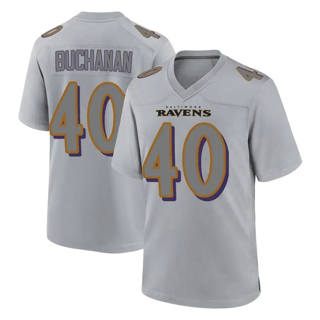 B.Ravens #40 Teddye Buchanan Player Gray Color Rush Vapor Untouchable Game Gdoa Stitched Jerseys
