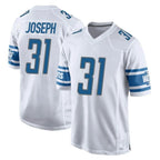 D.Lions #31 Kerby Joseph Player White Home Game Gdoa Stitched Jerseys