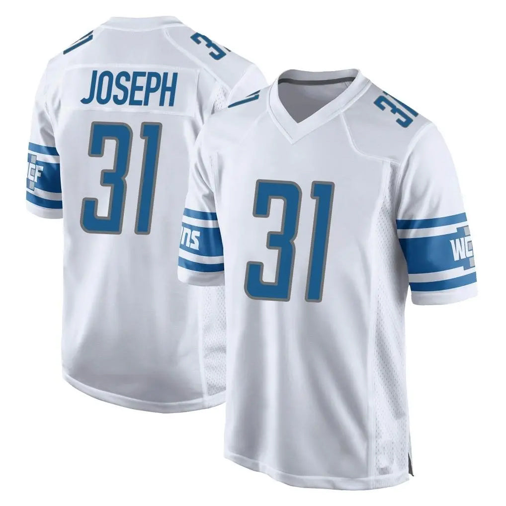 D.Lions #31 Kerby Joseph Player White Home Game Gdoa Stitched Jerseys