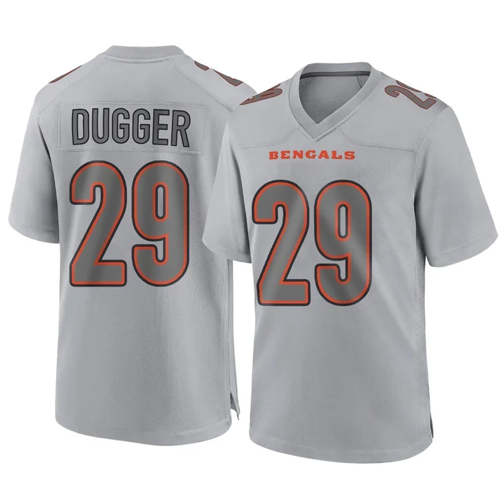 C.Bengals #29 Kyle Dugger Player Gray Atmosphere Fashion Game Gdoa Stitched Jerseys