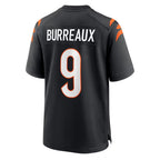 C.Bengals #9 Joe Burrow Player Black Home Game Gdoa Stitched Jerseys