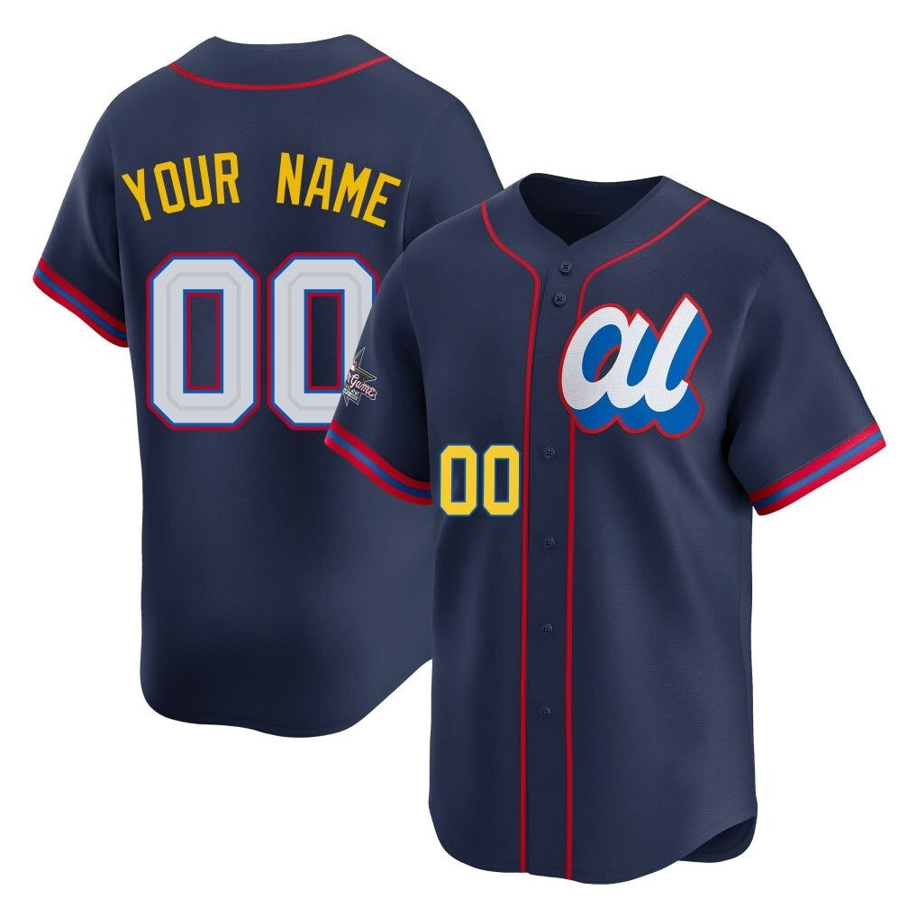Custom LA.Angels Navy Limited American League All-Star Edition Any Name & Number Gdoa Stitched Jerseys