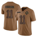 SF.49ers #11 Demarcus Robinson Player Brown Limited Salute To Service Home Game Gdoa Stitched Jerseys