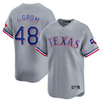 T.Rangers #48 Jacob deGrom Player Gray Home Limited Fdoa Stitched Jerseys