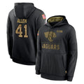 J.Jaguars #41 Josh Hines-Allen Player Black Salute to Service Hoodies Limited Game Gdoa Stitched Jerseys