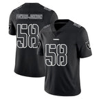 LV.Raiders #58 Jackson Powers-Johnson Player Black Limited Black Impact Home Game Gdoa Stitched Jerseys