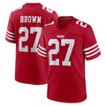 SF.49ers #27 Ji'Ayir Brown Player Red Game Home Gdoa Stitched Jerseys