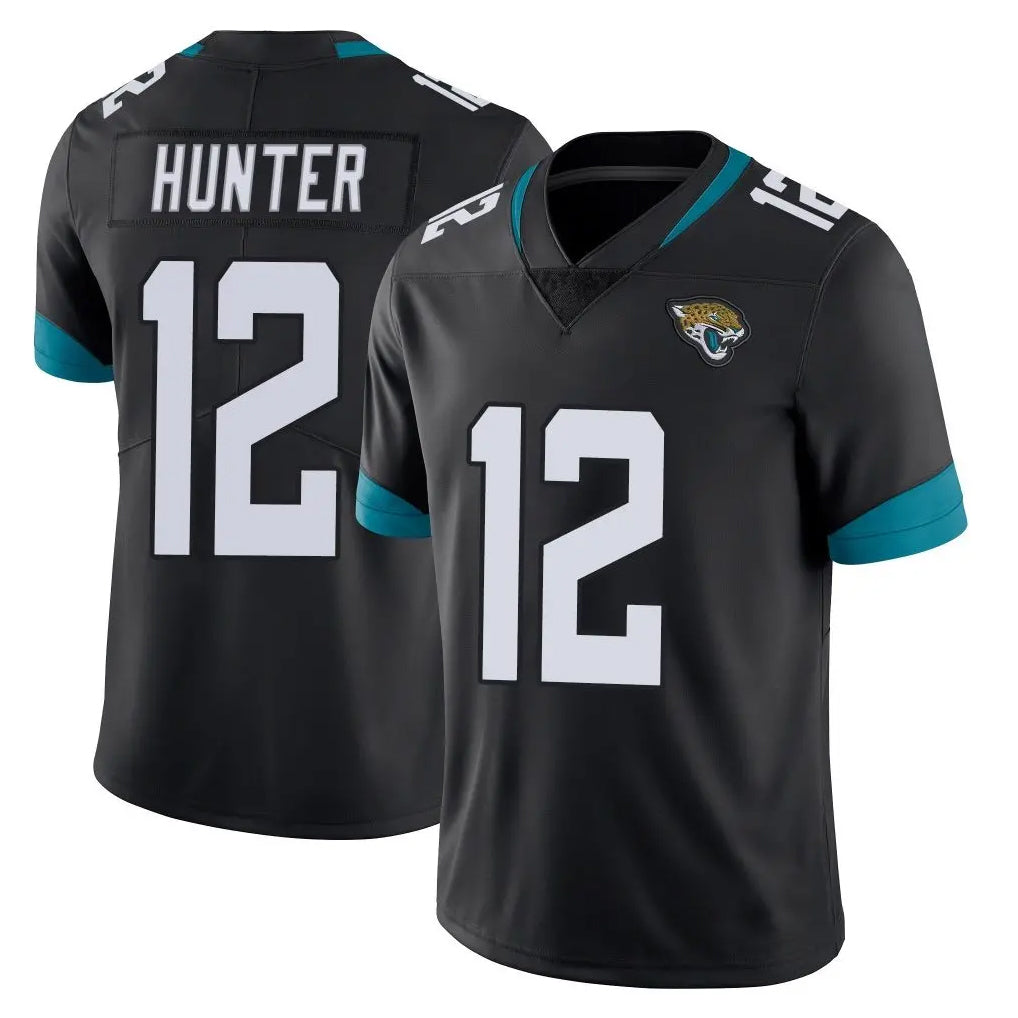 J.Jaguars #12 Travis Hunter Player Black Vapor Untouchable Limited Home Game Gdoa Stitched Jerseys