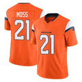 D.Broncos #21 Riley Moss Player Orange Vapor F.U.S.E. Limited Home Game Gdoa Stitched Jerseys