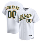 Custom Athletics White Limited Home Game Any name & number Gdoa Stitched Jerseys